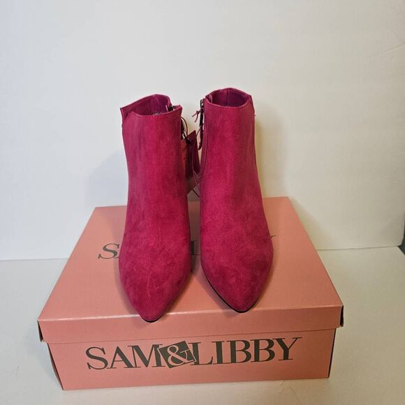 Sam & Libby "Audrey" pink heeled booties. Size 8.5. NWT. - Picture 2 of 7